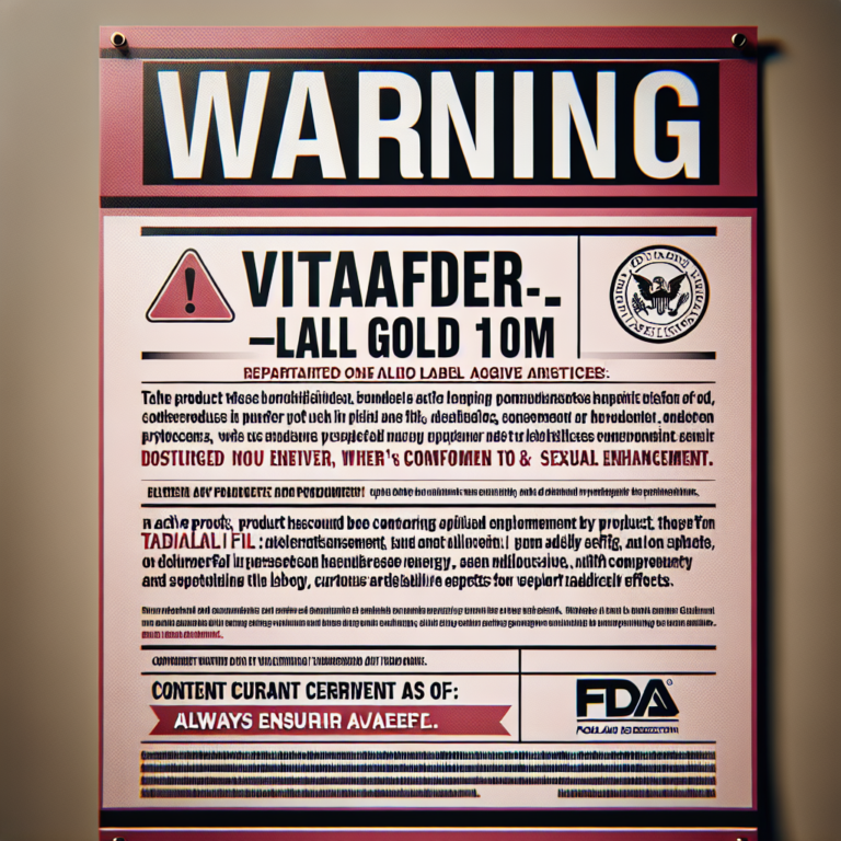Concerns Arise Over Hidden Drug Ingredient in VITAFER-L Gold 10ml Potentially Posing Health Risks