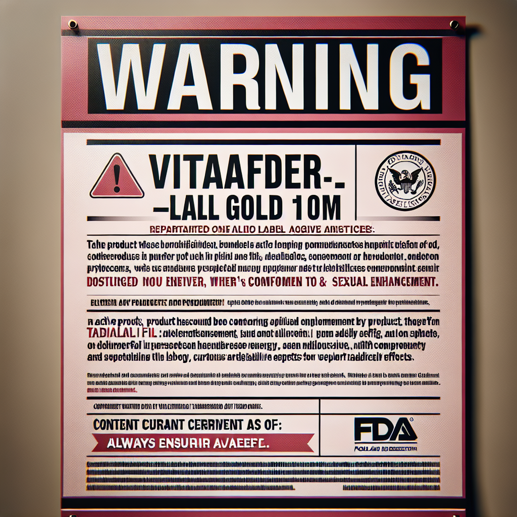Concerns Arise Over Hidden Drug Ingredient in VITAFER-L Gold 10ml Potentially Posing Health Risks