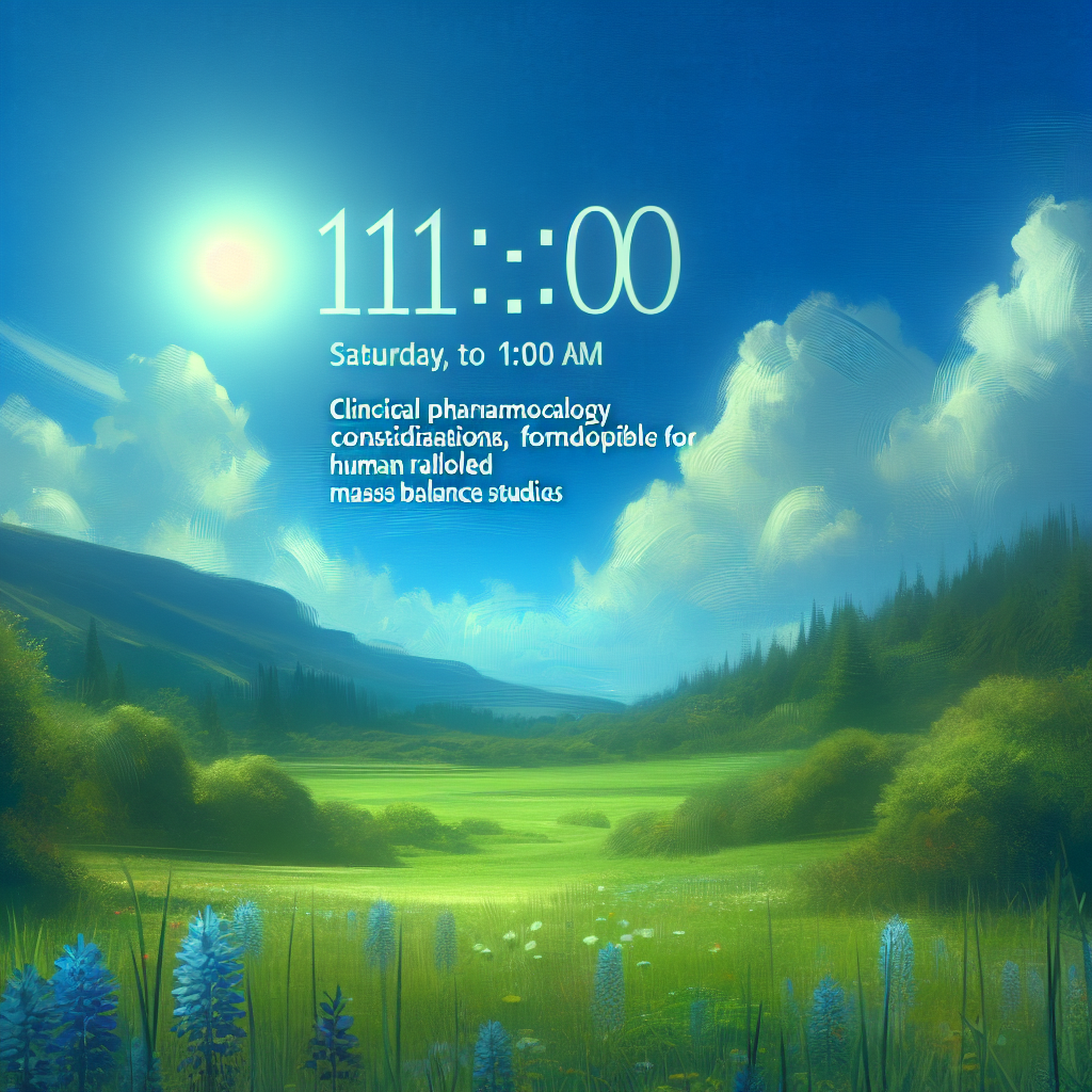 Key Pharmacological Factors in Radiolabeled Mass Balance Research - November 12, 2024