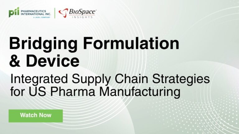 Webinar: Connecting Formulation and Device | Unified Supply Chain Approaches for Pharmaceutical Manufacturing in the US