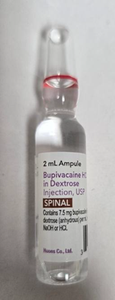 Correction Notice: Becton Dickinson Addresses Issues with BD Spinal Trays That Include Bupivacaine Ampules in Anesthesia Kits